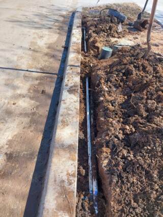 new sprinkler line repair