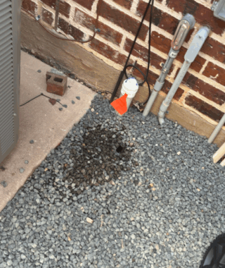 located sprinkler head buried under landscape rocks