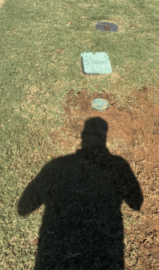 sprinkler repair and cover up