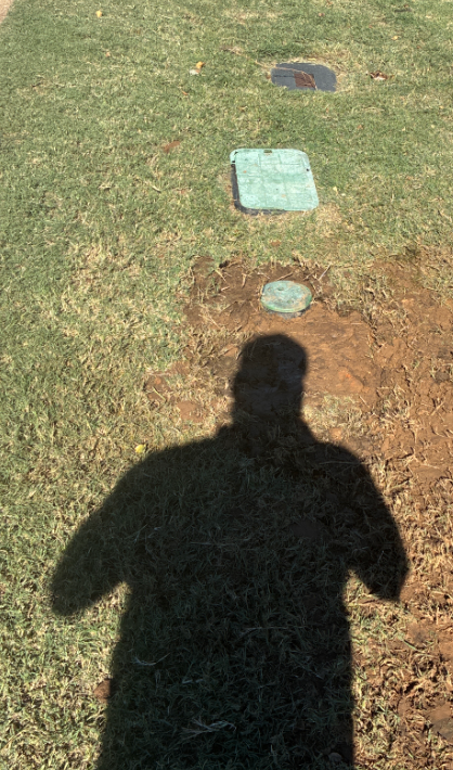 sprinkler repair and cover up