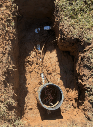 sprinkler pipe and wire box